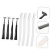 DEARMAMY 4sets Eyebrow Razor Kit for Women Portable Brow Trimmer Non-Slip Grip Facial Hair Removal Tool view 4