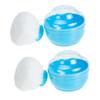 PartyKindom 2sets Boy Girl Talcum Powder Puff Box Boys and Girls Powder Holder Soft Gentle view 1