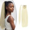 Wrap-Tie Volumizing Ponytail Extension - No Clip Adjustable Puffy Hairpiece, Thick Synthetic Hair Wrap for Instant Full Ponytail, Heat Resistant 24" (Light Blonde) view 1