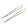 2pcs Stainless Steel Eyebrow Tweezers, Precision Tweezers Beauty Tools for Eyebrows Hair with Anti Static Anti Magnetic view 1