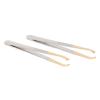 2pcs Stainless Steel Eyebrow Tweezers, Precision Tweezers Beauty Tools for Eyebrows Hair with Anti Static Anti Magnetic view 2
