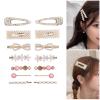 14 PCS Simulation Pearls Hair Clip Elegant Smooth Simulation Pearl Barrettes for for Women Girls Fashion Hair Accessories view 2