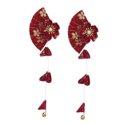 DECORNIJIA Japanese Style Hair Clip with Tassel Elegant Fan-shaped Hairpin for Women for Weddings Festivals Daily Wear and Special Occasions