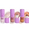 3 Color Liquid Highlighter & Contour Set - Liquid Bronzer & Shimmer Makeup for Face, Eyes & Body (Pearl White/Bronze/Gold), Buildable & Blendable, 1.76Oz Each view 1