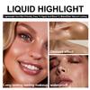3 Color Liquid Highlighter & Contour Set - Liquid Bronzer & Shimmer Makeup for Face, Eyes & Body (Pearl White/Bronze/Gold), Buildable & Blendable, 1.76Oz Each view 2