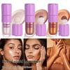 3 Color Liquid Highlighter & Contour Set - Liquid Bronzer & Shimmer Makeup for Face, Eyes & Body (Pearl White/Bronze/Gold), Buildable & Blendable, 1.76Oz Each view 3