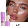 3 Color Liquid Highlighter & Contour Set - Liquid Bronzer & Shimmer Makeup for Face, Eyes & Body (Pearl White/Bronze/Gold), Buildable & Blendable, 1.76Oz Each view 4