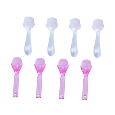 Baluue Complete Nail Brush Kit 8 Pieces Round Brush Accessories for Home Salon Use