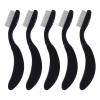 5 Pack Folding Eyelash Comb Lash Separator Tool, Black Eyebrow Comb Metal Teeth Eyelash Brush Tool for Lash Brow view 1