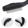 5 Pack Folding Eyelash Comb Lash Separator Tool, Black Eyebrow Comb Metal Teeth Eyelash Brush Tool for Lash Brow view 3