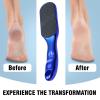 2 Pcs Veinsgrain Foot File, Nano Glass Foot File Hard Skin Remover with Non-Slip Ergonomic Handle, Professional Foot Care Tools for Smooth Feet(Gold+Blue) view 3