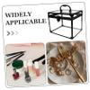Mikinona Makeup Storage Box Lock Cosmetic Organizer for Jewelry Display Capacity Box for Vanity and Travel Includes Padlock Key view 3