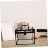 Mikinona Makeup Storage Box Lock Cosmetic Organizer for Jewelry Display Capacity Box for Vanity and Travel Includes Padlock Key view 4