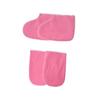 DEARMAMY 2pairs Paraffin Wax Mitts Exfoliating Gloves Heat for Nail Care Beauty Care Gloves Pink Cloth Mitts Booties view 2