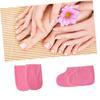 DEARMAMY 2pairs Paraffin Wax Mitts Exfoliating Gloves Heat for Nail Care Beauty Care Gloves Pink Cloth Mitts Booties view 4