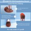 2Pcs Foundation Brush, Premium Angled Makeup Brush Blending for Liquid, Cream, Powder. Dual-Use Silicone Mask Brush, Upgrade Foundation Mask Brush Set. Non-Shedding, Streak-Free, Odorless view 2