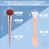 2Pcs Foundation Brush, Premium Angled Makeup Brush Blending for Liquid, Cream, Powder. Dual-Use Silicone Mask Brush, Upgrade Foundation Mask Brush Set. Non-Shedding, Streak-Free, Odorless view 4