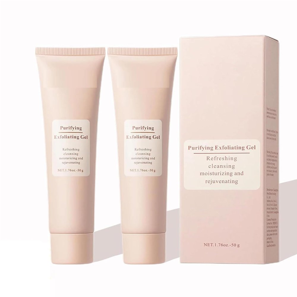 Dpoiex Purifying Exfoliating Gel, Dpoiex Exfoliating Gel, Gentle Purifying Cream, Hydrates Skin, Suitable For All Skin Types (2pc)