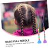 DEARMAMY 12pcs Pull Hair Needle Beads Portable Manual Hair Bun Tool for Boys and Girls for Braiding and Creating Lovely Hairstyles Random Assortment view 2