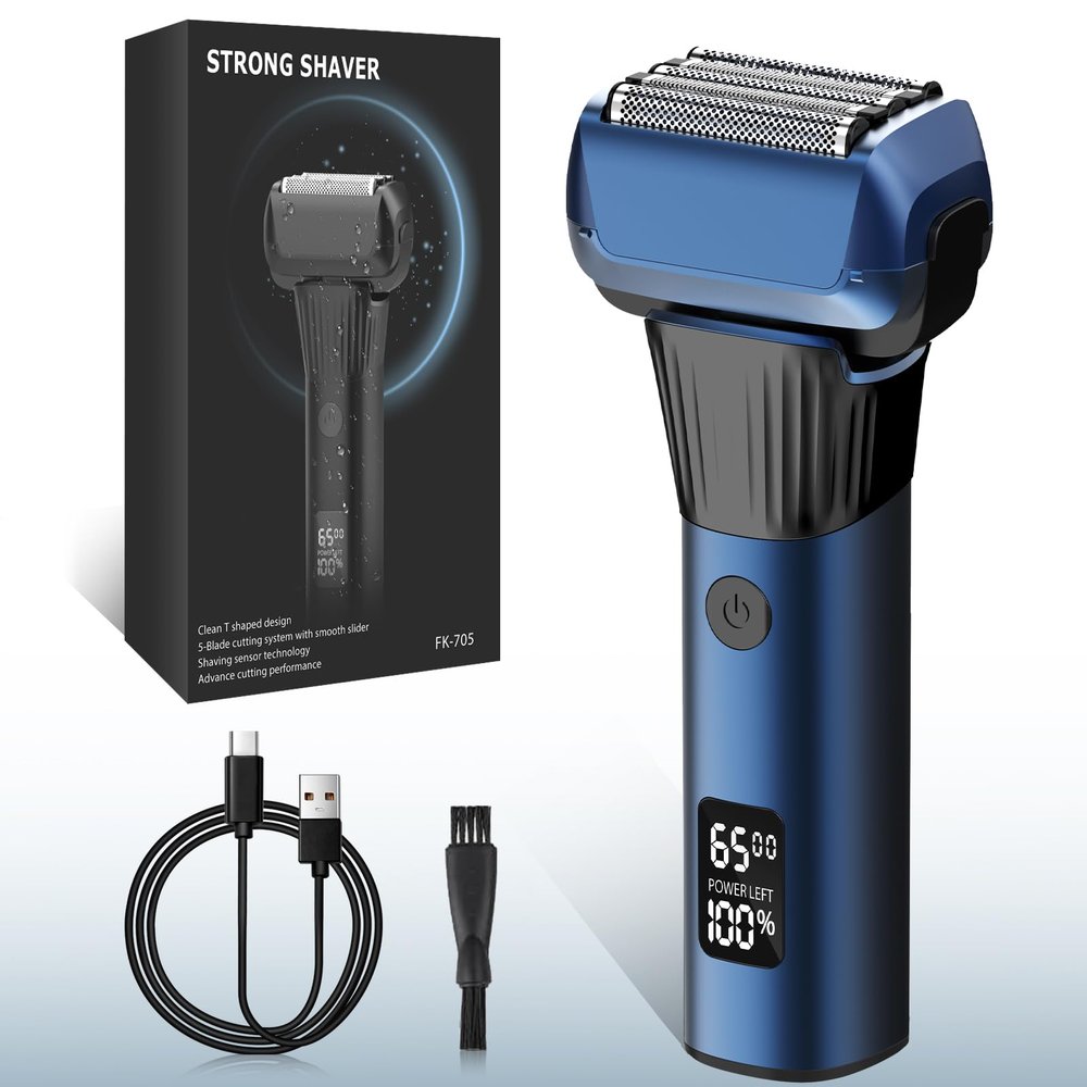 Electric Razor for Men, 2-Speed 5-Blade Electric Shavers for Men Face Cordless Rechargeable, Mens Foil Shaver Shaving Machine Wet Dry Men's Travel Razors for Man Close Shaving Face as Gift