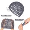 2 PCS Hair Nets for Sleeping Mesh Crochet Hair Wrap Breathable Sleep Cap for Women Reusable Elastic HairnetBlackGrey view 2