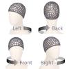 2 PCS Hair Nets for Sleeping Mesh Crochet Hair Wrap Breathable Sleep Cap for Women Reusable Elastic HairnetBlackSilver Grey view 4