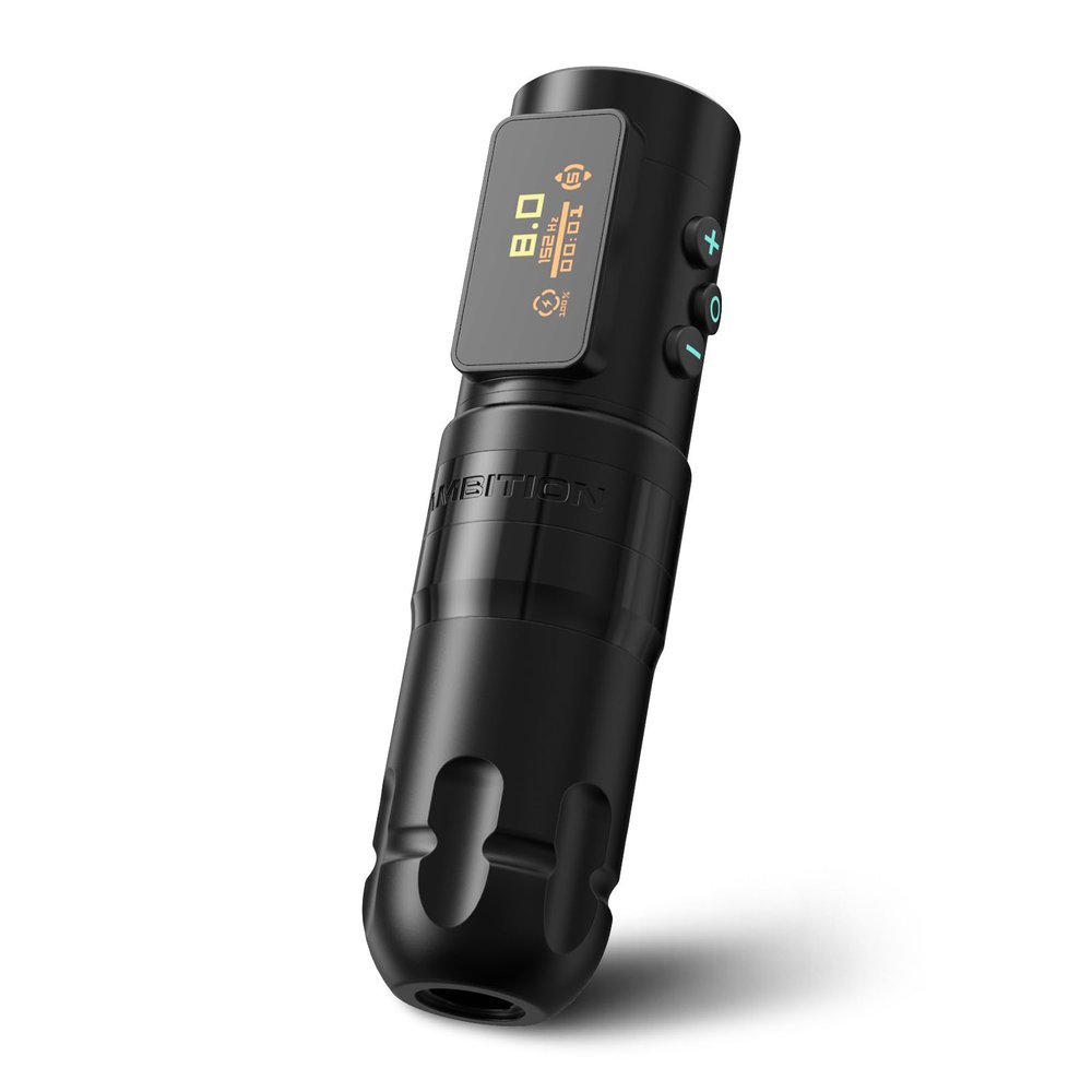Ambition Shura-X Tattoo Machine with Advanced Stabilizing System Coreless Motor Tattoo Cartridge Pen Gun 1800mAh Power Supply for Professional Tattoo Artists