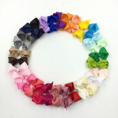 20Pcs 7.6cm Artifical Ribbon Flower Bows For Hair Clips For Women Boutique HeadBows Hair Accessories (20Pcs Multi, With No Clip)