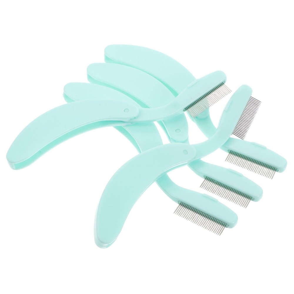 BATHVEVE 5pcs Folding Eyelash Comb Metal Teeth Eyebrow Brush for Women Beauty Eyebrow Spoolie