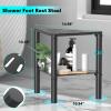 Shower Stool for Shaving Legs, Shower Step Stool for Inside Shower, Non-Slip Spa Shower Foot Rest, Corner Bathroom Bench Bath Seat with Storage Shelf for Small Shower Spaces, Rustproof & Waterproof view 2