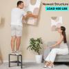 Shower Stool for Shaving Legs, Shower Step Stool for Inside Shower, Non-Slip Spa Shower Foot Rest, Corner Bathroom Bench Bath Seat with Storage Shelf for Small Shower Spaces, Rustproof & Waterproof view 3