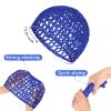 2 PCS Hair Nets for Sleeping Mesh Crochet Hair Wrap Breathable Sleep Cap for Women Reusable Elastic HairnetBlackBlue view 2