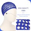 2 PCS Hair Nets for Sleeping Mesh Crochet Hair Wrap Breathable Sleep Cap for Women Reusable Elastic HairnetBlackBlue view 3