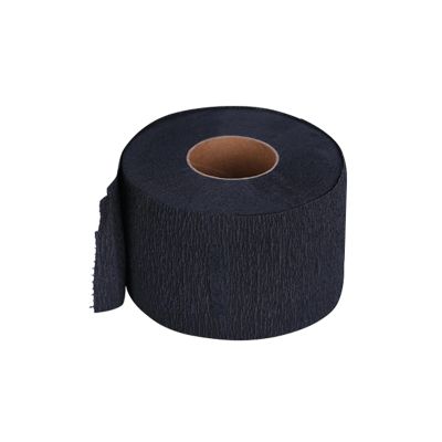 1 Roll Black Disposable Barber Neck Paper Strips Self-Adhesive Stretchy Neck Bands for Hairdressing, Hair Cutting & Salon Supplies(13x2.6 Inch)