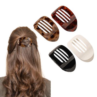 4 Pack flat claw clips for women,Flat Hair Clips,Hair Clip Large Hair Jaw Clip NonSlip Hair Catch Barrettes Jaw Clamps Holiday Gifts for Women Girls