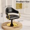 Baasha Professional Black and Gold Salon Chair for Hair Stylists - Modern Stylist Chair with Memory Foam Cushion, Oversized Stable Base & 330 lb Weight Capacity view 3