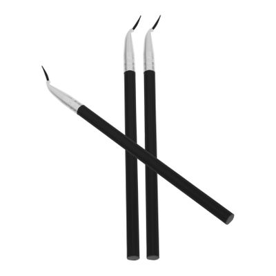 CALLARON 3pcs Angled Eyeliner Brush Smooth Tip Precision Makeup Brush for Brow Lip Liner Beauty Tool