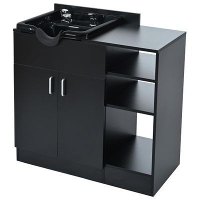 CIATRE Premium Shampoo Backwash Station for Salons with Shampoo Bowl & Storage Layer - Modern Salon Equipment for Spa & Beauty Salons, Barbershops, Locker Rooms & Bathrooms