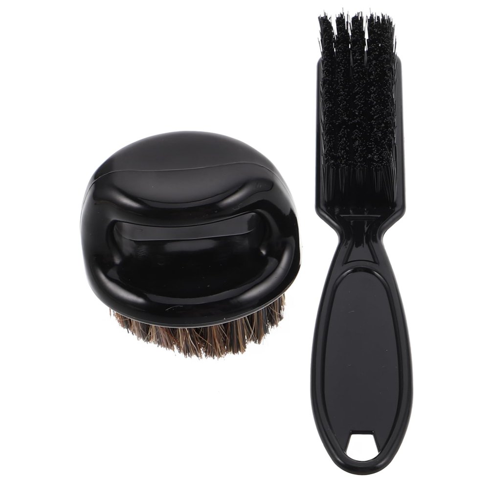 FOMIYES Men's Grooming Kit Mustache Beard Detangling Brush Set Neck Duster for Hair Removal Professional Barber Tools for Hair Beard Care Comfortable Bristle Brush for Sensitive Skin