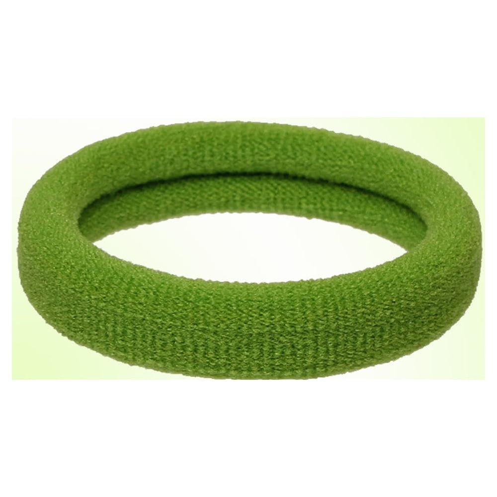 150Pcs Elastic Hair Ties, Nylon Hair Bands, 1.7 Inch in Diameter, Hair Ties for Seamless Hair Accessories for Everyday Use, Suitable for Thick and Curly Hair Ponytail Holder (Grass Green)