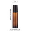 2 Pcs 10ml Amber Roller Bottles Glass Essential Oil Roll On Bottles Empty Roller Ball Applicator Rollerball Perfume Container view 2