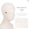 2 PCS Hair Nets for Sleeping Mesh Crochet Hair Wrap Breathable Sleep Cap for Women Reusable Elastic HairnetBlackWhite view 3