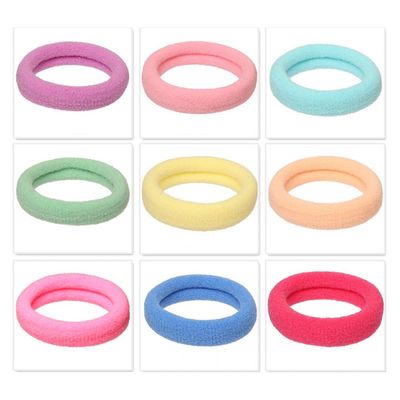 150Pcs Elastic Hair Ties, Nylon Hair Bands, 1.7 Inch in Diameter, Hair Ties for Seamless Hair Accessories for Everyday Use, Suitable for Thick and Curly Hair Ponytail Holder (Multicolored)