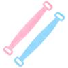PartyKindom 2pcs Silicone Double-Sided Bath Towel Back Exfoliating Scrubber Long Bath Strip Deep Cleaning Tool for Exfoliating Body Scrub Shower Foot Scrubber view 1