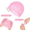 2 PCS Hair Nets for Sleeping Mesh Crochet Hair Wrap Breathable Sleep Cap for Women Reusable Elastic HairnetBlackPink view 2