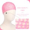 2 PCS Hair Nets for Sleeping Mesh Crochet Hair Wrap Breathable Sleep Cap for Women Reusable Elastic HairnetBlackPink view 3