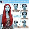 Halloween Sally Makeup & Corpse Bride Makeup Kit, Sally Costume Corpse Bride Make Up SFX Set with Light Blue Face Paint, Black Eyeliner, Lipstick & Faux Eyelash for Sally Face Cosplay & Dress-Up Party view 3