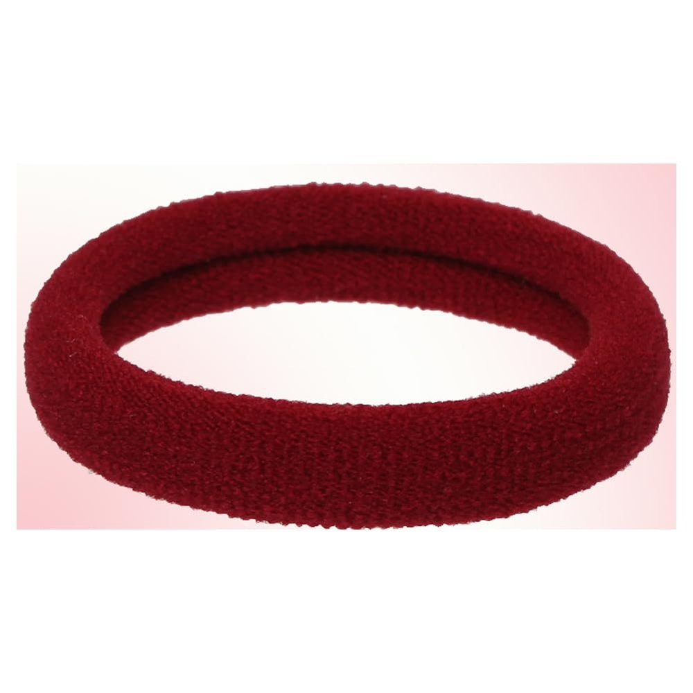 150Pcs Elastic Hair Ties, Nylon Hair Bands, 1.7 Inch in Diameter, Hair Ties for Seamless Hair Accessories for Everyday Use, Suitable for Thick and Curly Hair Ponytail Holder (Brown Red)