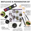 Halloween Beetle-juice Makeup & Frankenstein Makeup Kit, Face Paint SFX Character Set with Black Lipstick & Applicators for Ghost, Zombie, Grinch Special Effects Make Up, Costume Cosplay Party & Stage view 2