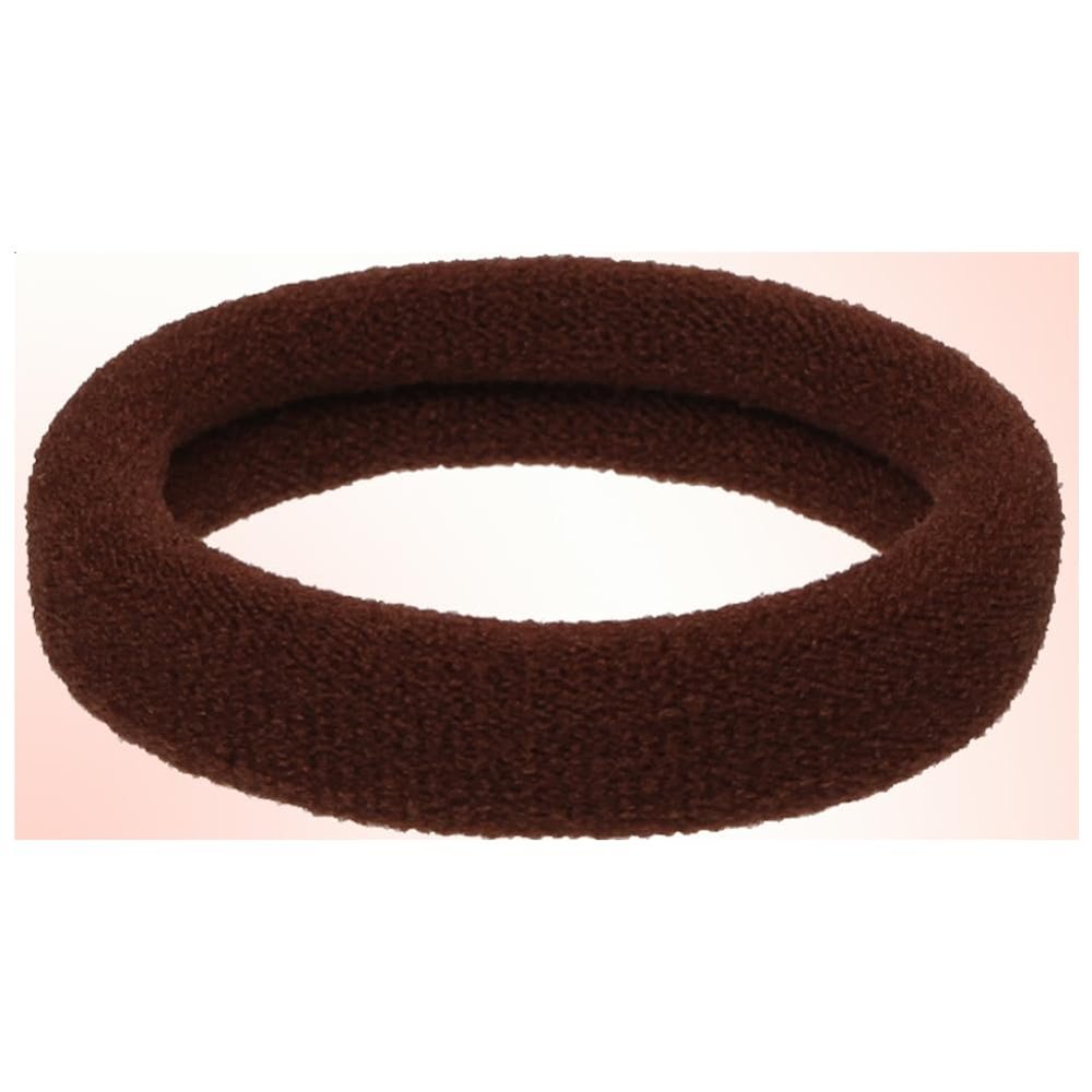 150Pcs Elastic Hair Ties, 1.7 Inch in Diameter, Nylon Hair Bands, Hair Ties for Seamless Hair Accessories for Everyday Use, Suitable for Thick and Curly Hair Ponytail Holder (Medium Coffee)